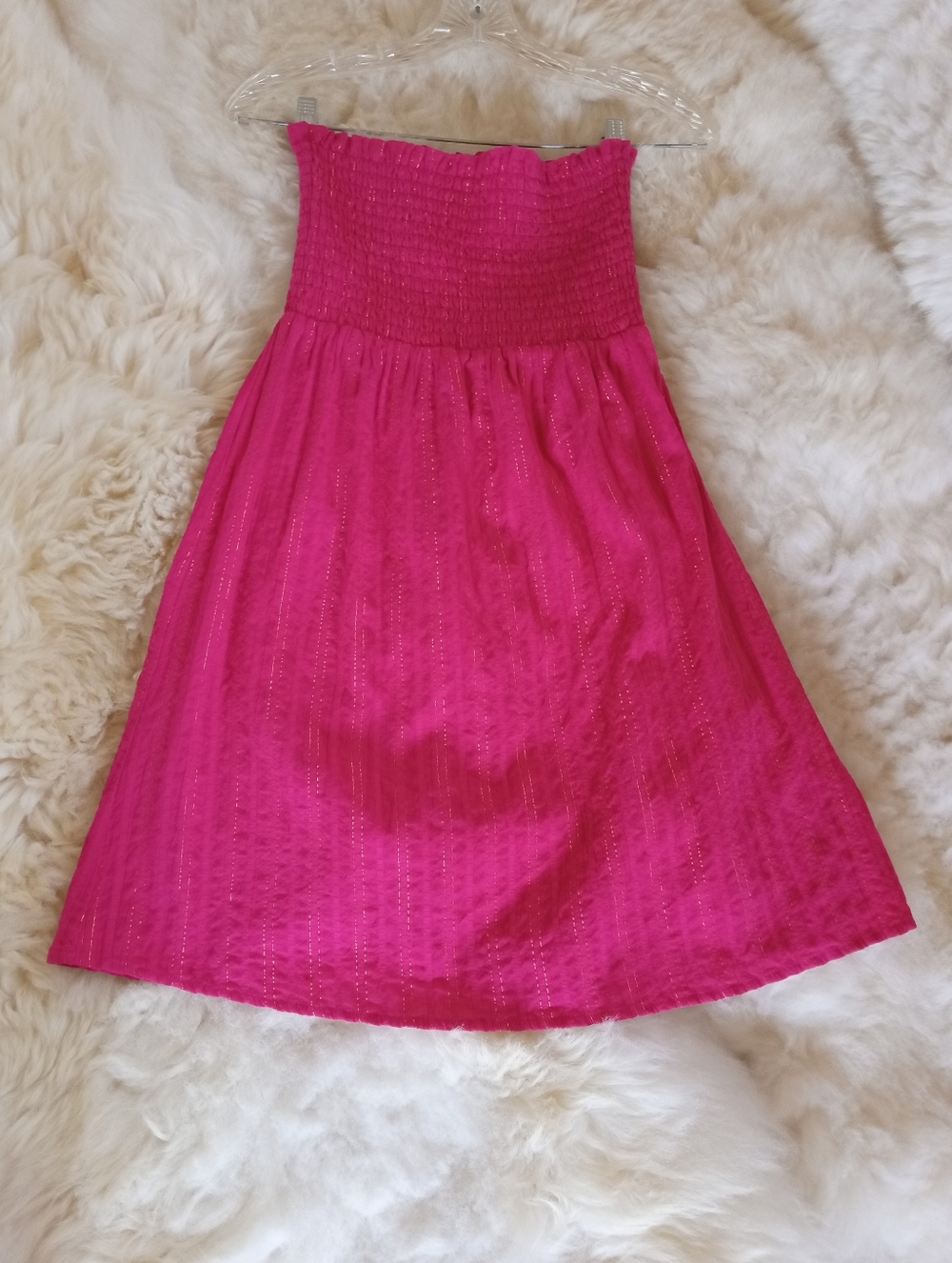 Hot Pink Roxy Strapless Dress S